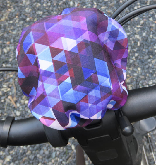 E-Bike-Displayhülle, fest, dreieckig auf lila Softshell